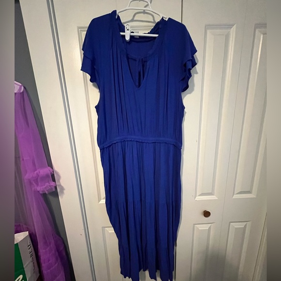 Old Navy ruffled short sleeve layered maxi dress, XXL - Picture 4 of 5